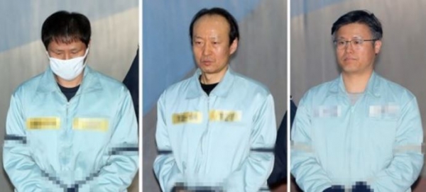 박근혜 전 대통령(66)의 최측근 ’문고리 3인방‘에 대해 법원이 12일 모두 유죄로 판단했다. /연합뉴스