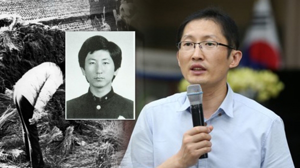 화성연쇄살인사건 유력 용의자 이춘재 몽타주(왼쪽)와 재심 전문 박준영 변호사(오른쪽)