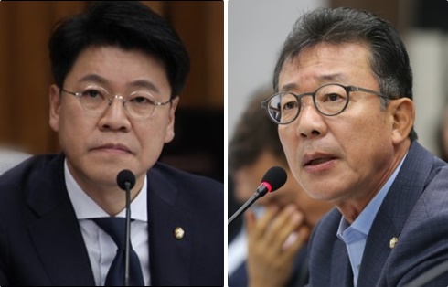 자유한국당 장제원(왼쪽) 의원과 홍철호 의원. /법률방송