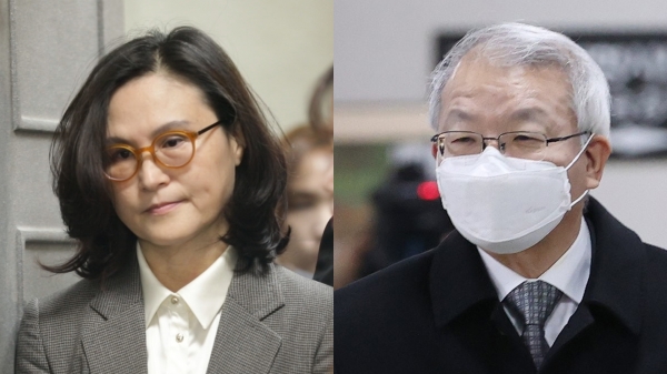 정경심(왼쪽) 전 동양대 교수, 양승태 전 대법원장. /법률방송