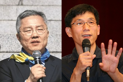 최강욱(왼쪽) 열린민주당 비례대표 당선자, 진중권 전 동양대 교수. /법률방송