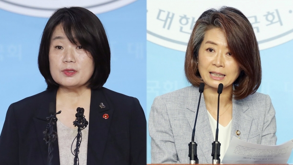 더불어민주당 윤미향(왼쪽) 의원과 양이원영 의원. /법률방송