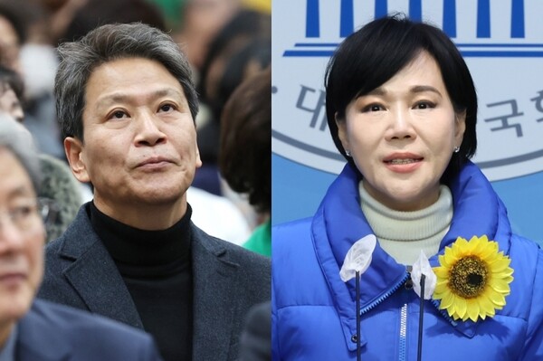 임종석 전 비서실장(왼쪽)과 전현희 전 국민권익위원장 (사진=연합뉴스)